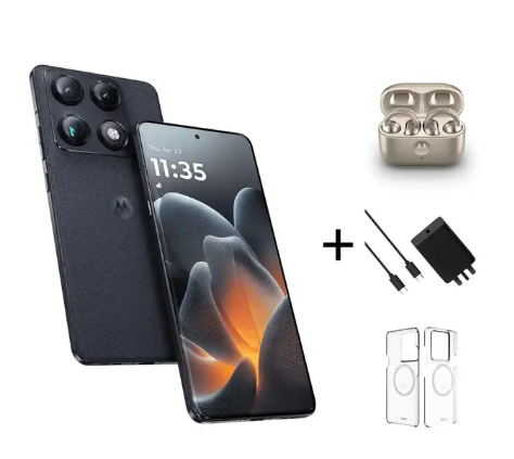 Motorola Signature 5G 512GB 16GB RAM Pantone Carbon Smartphone + Buds Loop + 90W Charger + Cover