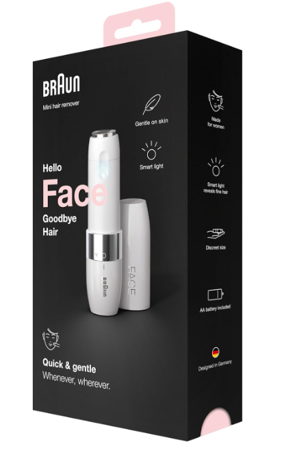 Braun Face Mini Hair Remover FS1000, Electric Facial Hair Removal for Women
