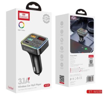 M109 4 in 1 Car MP3 Player 3.1A QC3.0 Support Bluetooth FM Transmitter Speakerphone with USB Charger