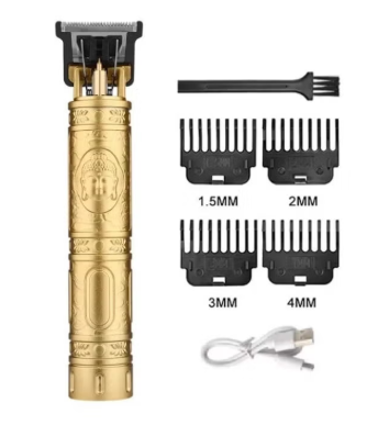 060-GoldDragon Portable Hair Cutting Machine T9 Vintage Hair Clipper USB Fast Charging Shaver Barber