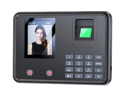 Yesido KM30 Smart Biometric Time Attendance Machine - 5-in-1 Face Recognition, Fingerprint, Palm & Password Time Clock with 2.8" LCD - Black