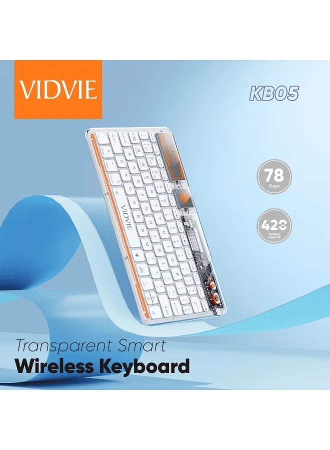 KB05 Transparent Smart Wireless Keyboard – Sleek and Modern Typing Experience