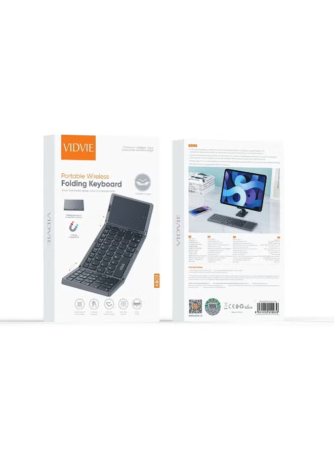 Compact and Convenient KB03 Wireless Folding Keyboard for Mobile Productivity