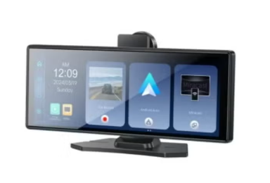 Yesido KM19 CarPlay Center Console – 10.26" Touch Screen Portable Car Multimedia System with Rear Camera, Driving Recorder, Wireless Apple CarPlay & Android Auto, Bluetooth, GPS Navigation – Black