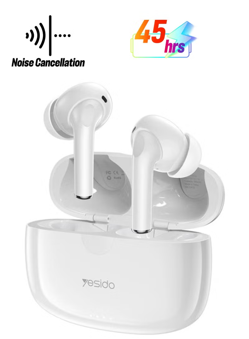Yesido TWS24 ANC+ENC Dual Noise Reduction Smart TWS Wireless Bluetooth Earphone