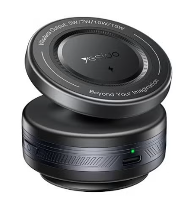 C310 Vacuum Cup MagSafe Car Holder with 15W Wireless Charging | Magnetic Phone Mount with Ball Head Rotation, Strong Suction & Fast Charging Support