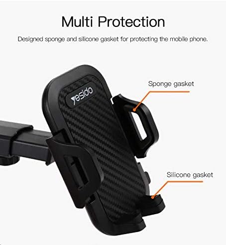 Yesido C23 Universal Car Mobile Holder Adjustable Automatic Clip Stand Dashboard Windshield GPS Mount Bracket Sucker Phone Support