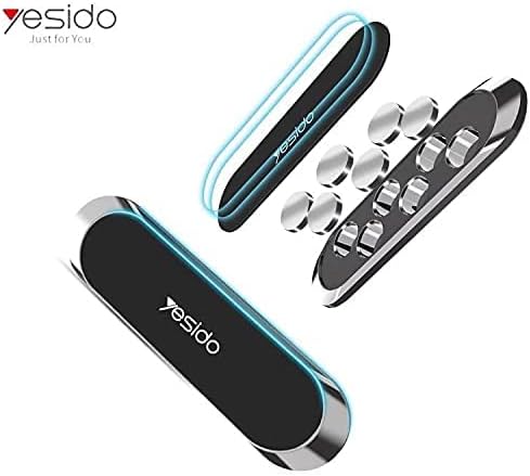 Yesido Magic Glue Silicone Wall Cell Phone Holder Magnet, Magnetic Phone Holder For Car Featuring Strong Magnet Compatible with iPhone, Samsung, Oppo, One Plus, Huawei, Xiaomi and More, Gray