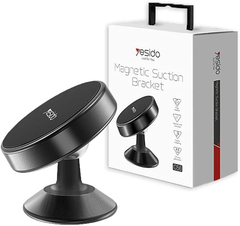 Yesido C56 Magnetic Suction Bracket Car Phone Holder – Black