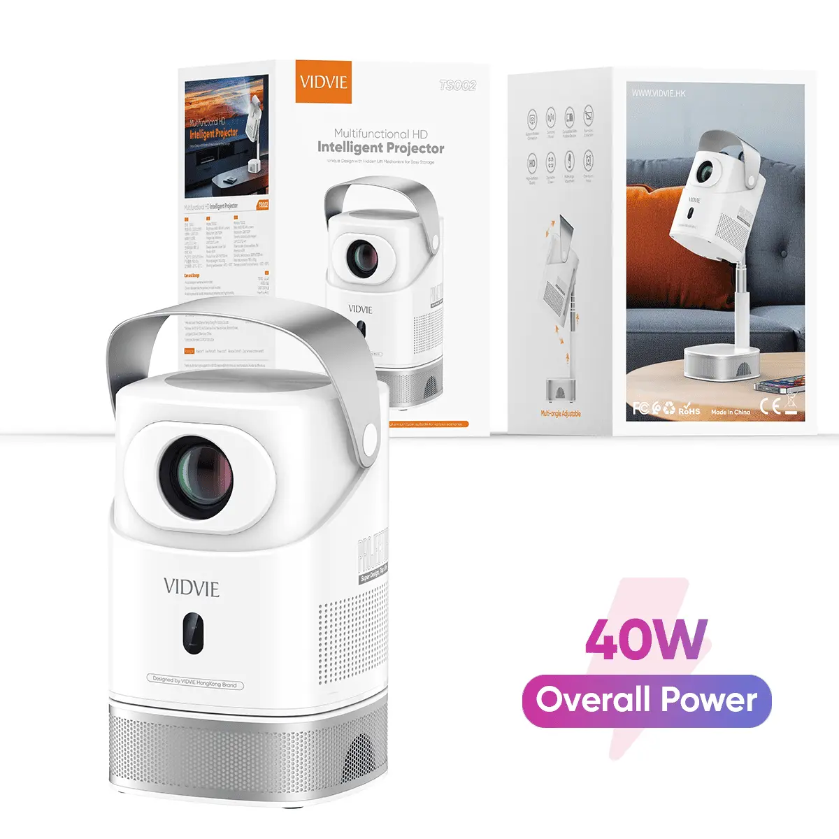 TS002  Multifunctional HD Intelligent Projector