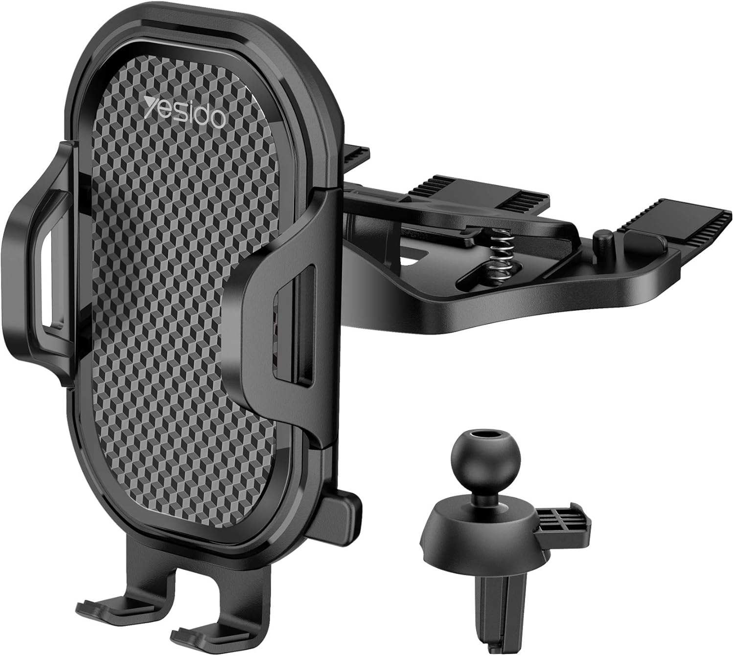 YESIDO Universal Air Vent CD Slot Car Cell Phone Holder Compatible with iPhone 12/11Pro/Xs MAX/XR/8, Galaxy S20/S10+/S9, Phone Mount CD Players