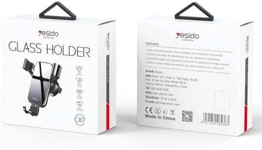 Yesido C87 Car Phone Holder, 360-Degree Adjustable, Universal Air Vent Mount, Gravity Bracket