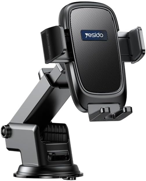 Yesido New Product Suction Cup Flexible Adjustment Long Arm Phone Holder | Universal Dashboard Car Holder
