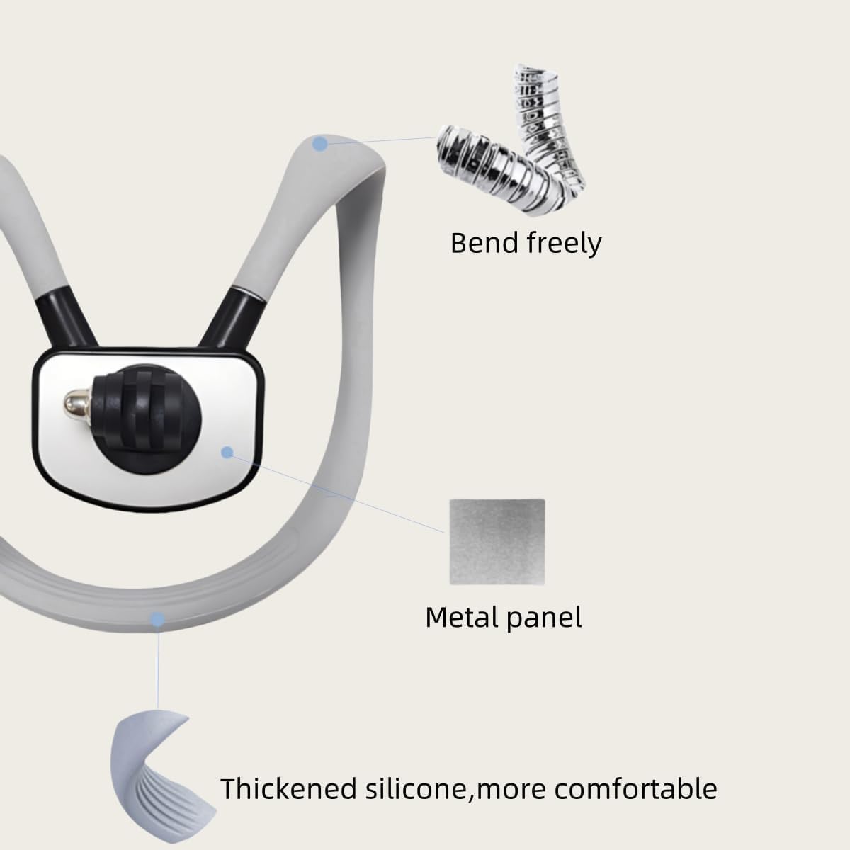Yesido Magnetic Neckband Multi-functional Neck Bracket First-person Perspective Photography Phone Holder C332