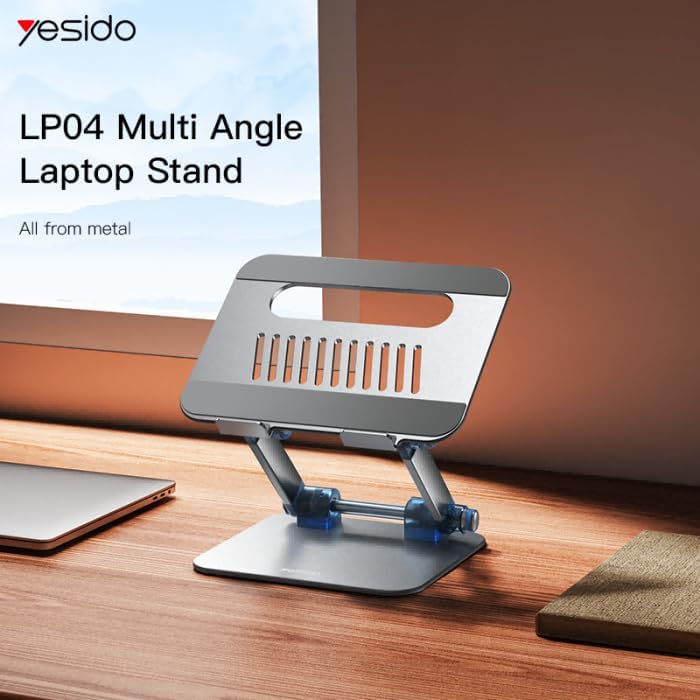Yesido Lp03 High Quality Zinc Alloy Magnets Folding Notebook Tablet Laptop Holder Support Stand
