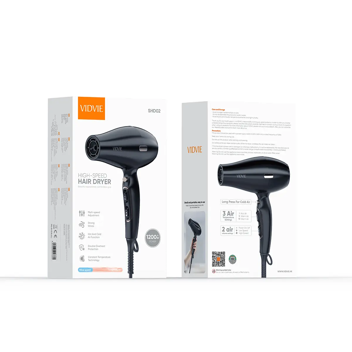 SHD02  Universal 1800W 105,000 RPM High-Speed Hair Dryer