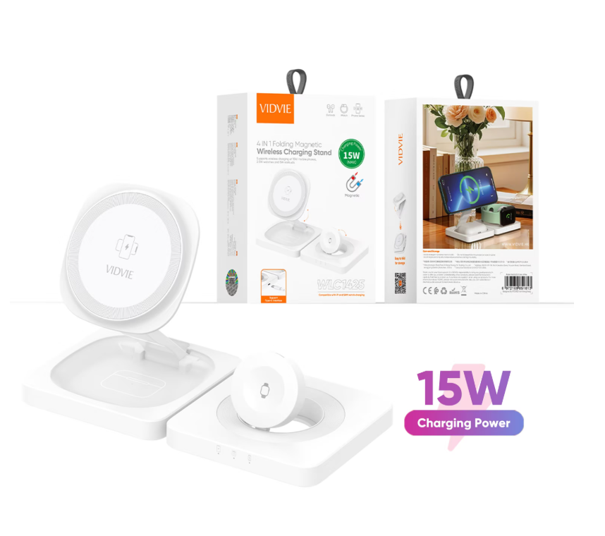 WLC1425  4-in-1 Folding Magnetic Wireless Charging Stand