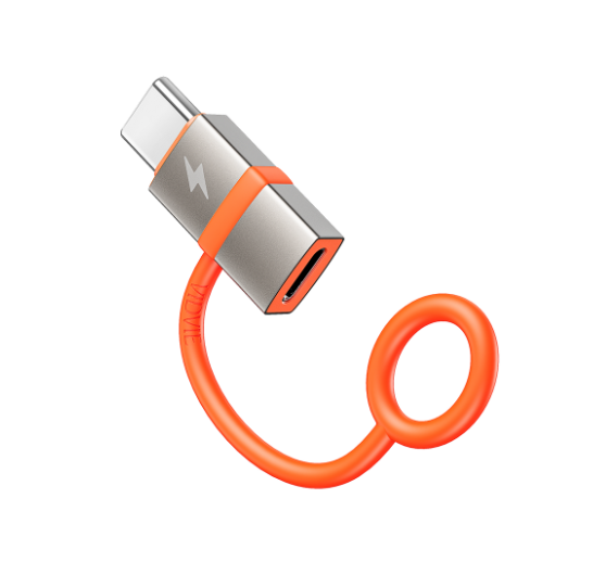 Vidvie Type-C to iP OTG-Charger Cable Adapter [Dark Grey]