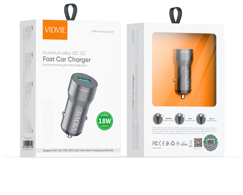 CC536  Aluminum alloy QC3.0 Fast Car Charger