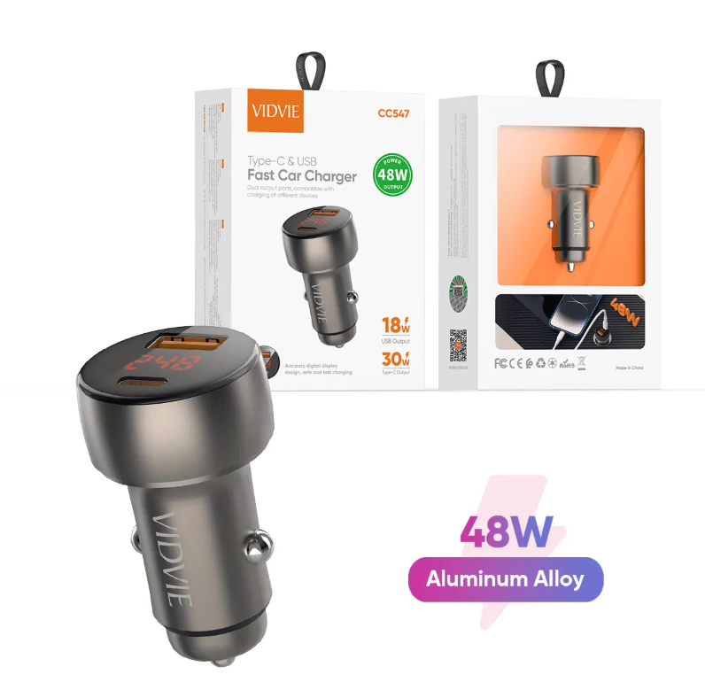 CC547 Type-C & USB Fast Car Charger