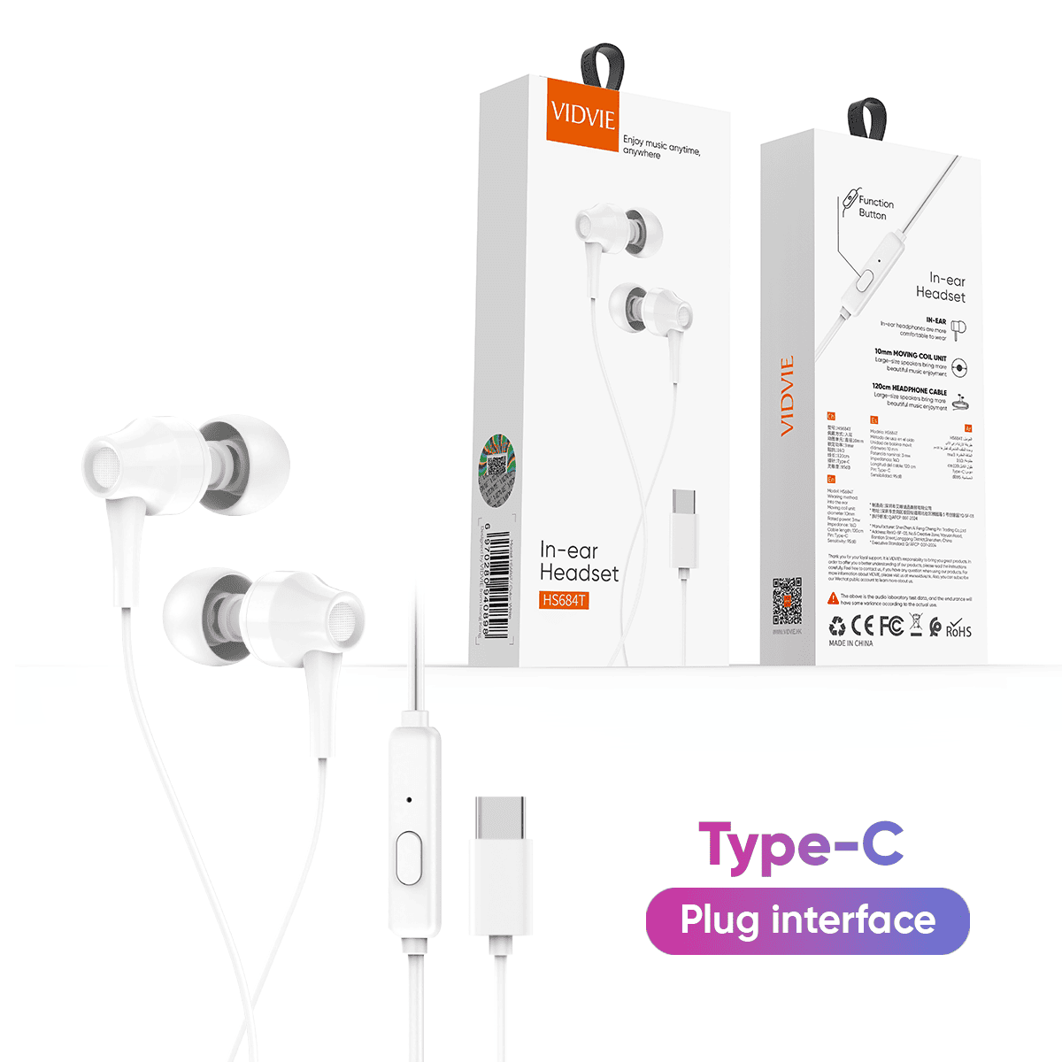 HS684T  In-Ear Type-C Wired Earphone