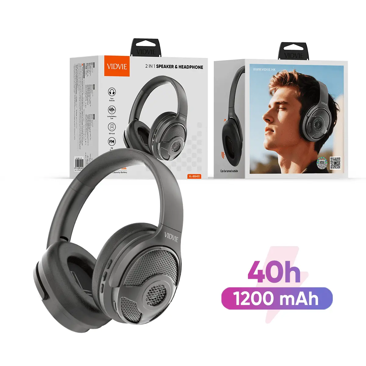 XL-BBH01  Speaker & Headphone 2-in-1 Multifunctional Wireless Headphone