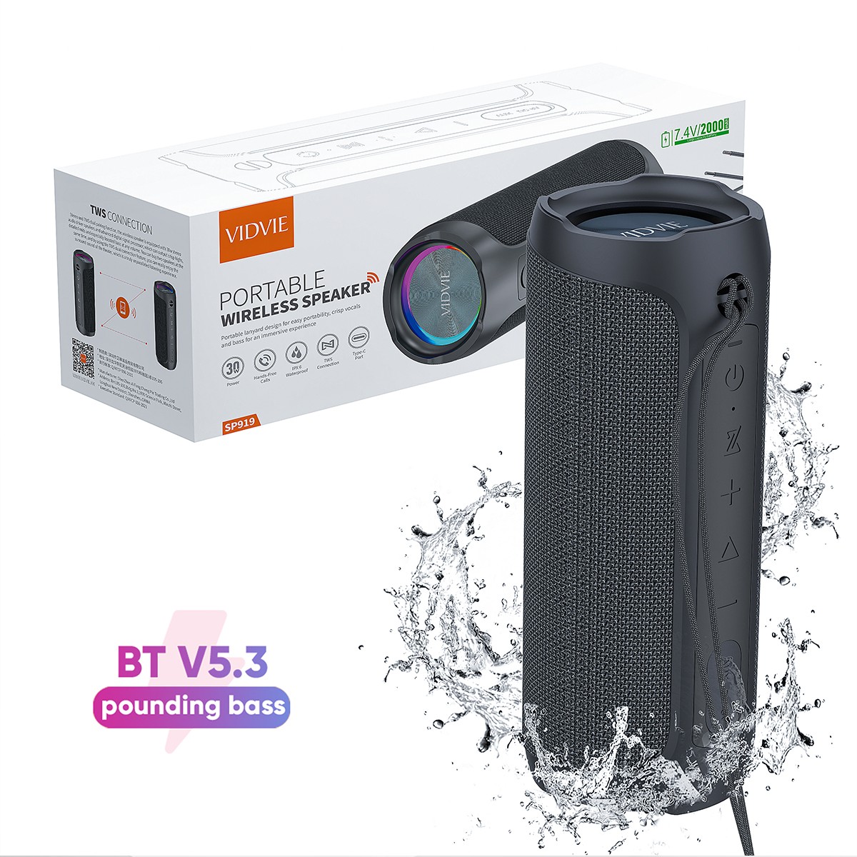 SP919  Portable Wireless Speaker