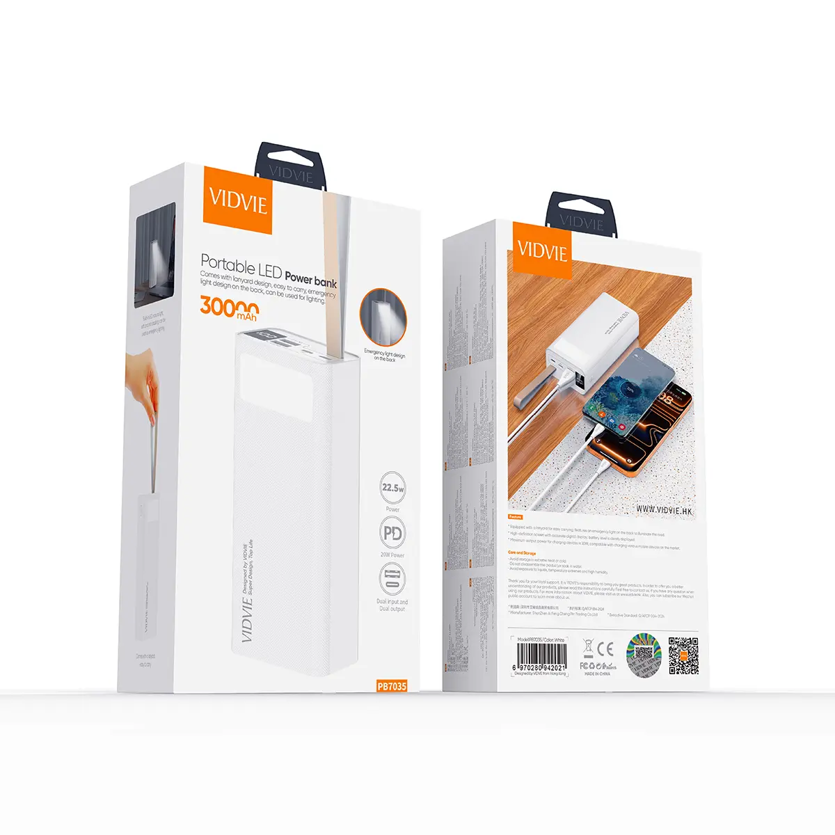 PB7035  3000mAh Portable LED Power Bank