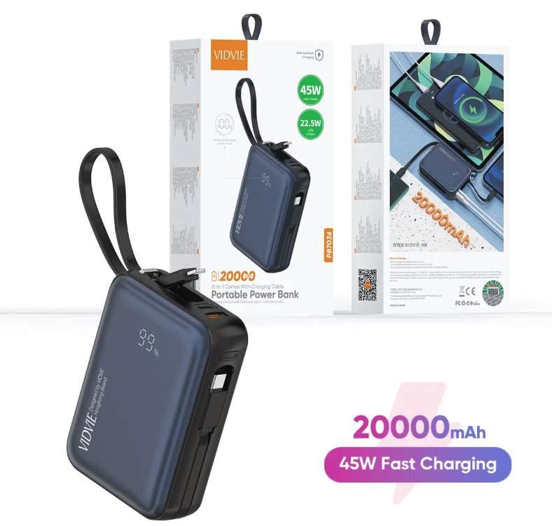 PB7036  2-in-1 Comes With Charging Cable Portable Power Bank