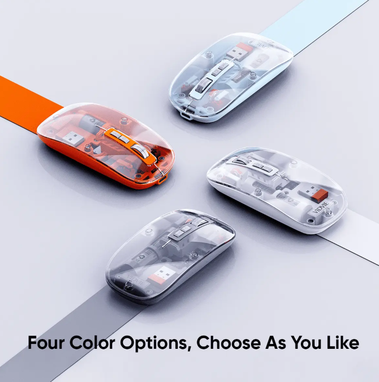 KB07 Transparent Wireless Mouse TC Gray