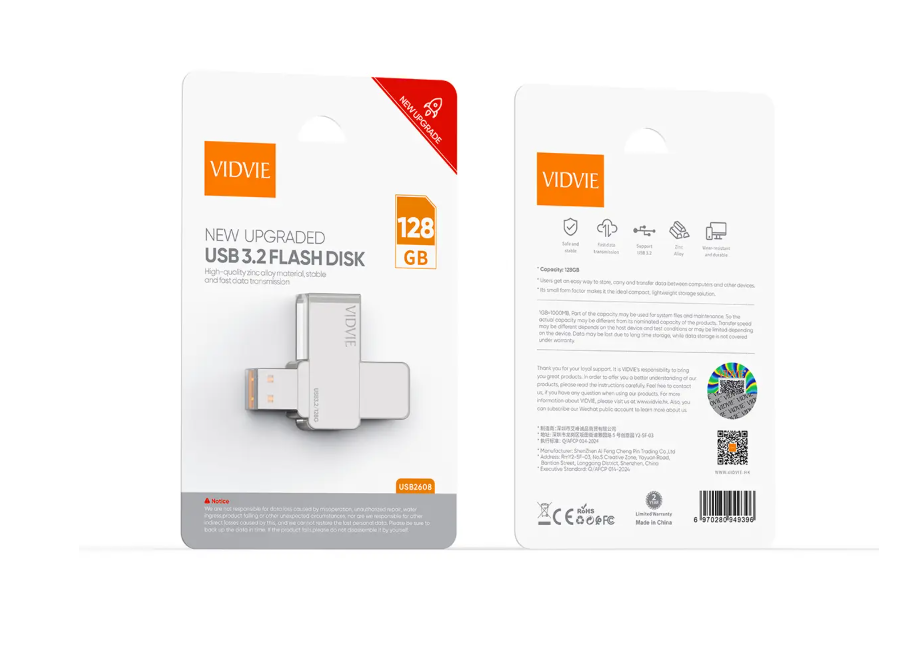 USB2608 New Upgraded USB 3.2 Flash Disk 128gb