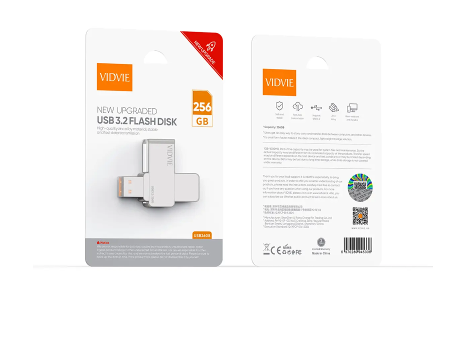 USB2608  New Upgraded USB 3.2 Flash Disk 256gb