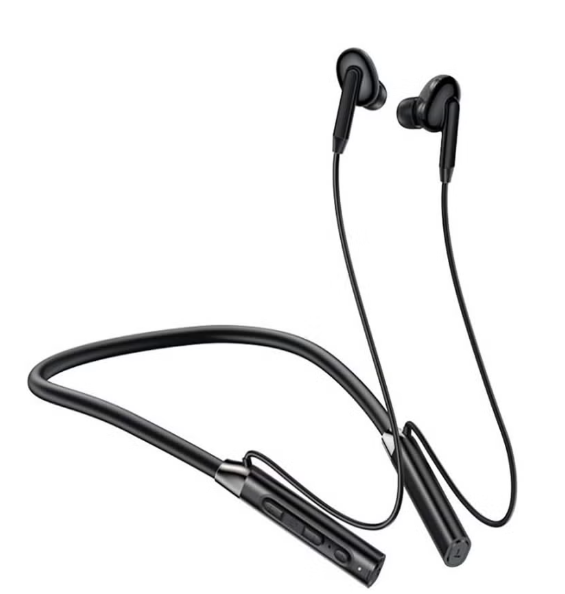 Yesido YSP15 Megnatic Neckband Hanging Neckband Dual Dynamic Bluetooth BT 5.3 Type-C Charging Interface Earphone - Black