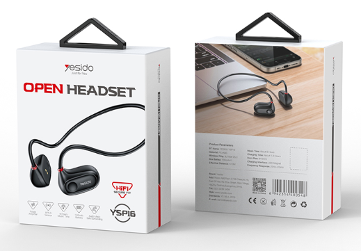 YSP16 Yesido BT5.3 Memory Alloy Lightweight and Comfortable Long Battery Life OWS BT Earphone
