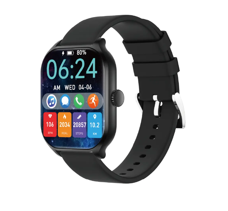 SW1623 Wireless Calling Smart Sports Watch Black