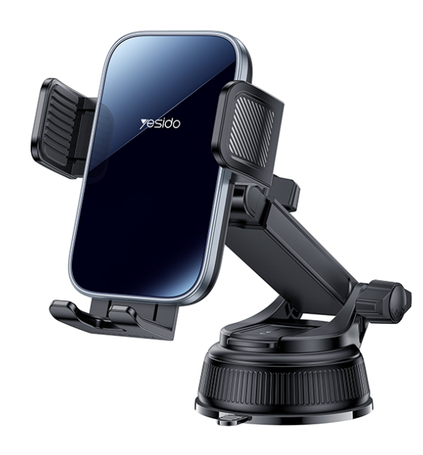 Yesido 360 Rotation Anti-shake Adjustable Height Suction Cup Glass Clamp Phone Holder C279