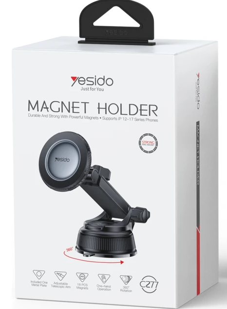 Yesido C277 Magsafe Compatible Dashboard Vacuum Magnetic Car Phone Holder