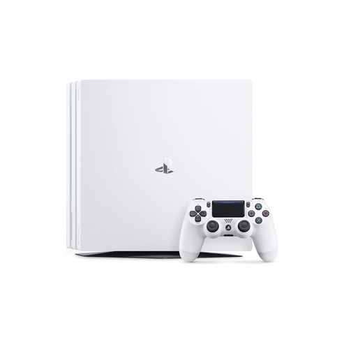 Renewed Sony PlayStation 4 Pro 1TB Console with single controller white