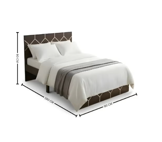 ABX HOME Supreme 90X190 Young Single Bed | Sturdy Modern Design Wooden Single Bed Frame Furniture | Quiet & Comfortable Beds | L190xW90xH90 cm