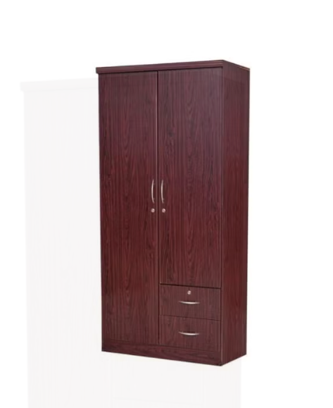 Riley 2 Door wardrobe with 2 drawer Hanging Rod & 5 Shelves