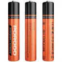 Porodo AA Li-Ion Rechargeable Batteries 4-Pack – USB-A Charging, Long-Life Reusable Batteries (Orange)