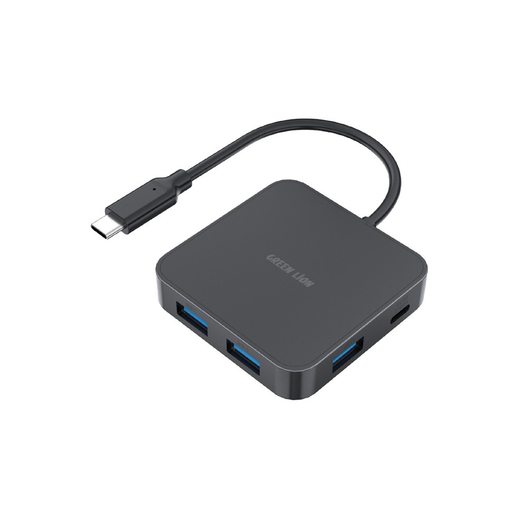 Green Lion GHB-7 7-in-1 USB-C Hub with 4K HDMI, 100W PD Charging & 5Gbps Data Transfer - Black