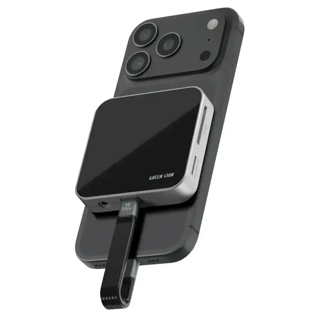 Green Lion 8-in-1 USB-C Multi-Device Hub with 4K@60Hz HDMI, 100W PD & 10Gbps Data Transfer - Black
