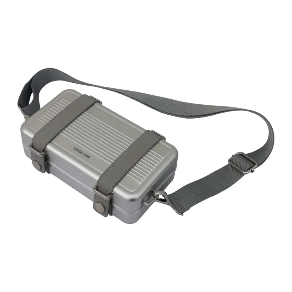Green Lion Valancia Carry Bag – Silver | Premium Aluminum Alloy Protective Carry Bag with Adjustable Strap