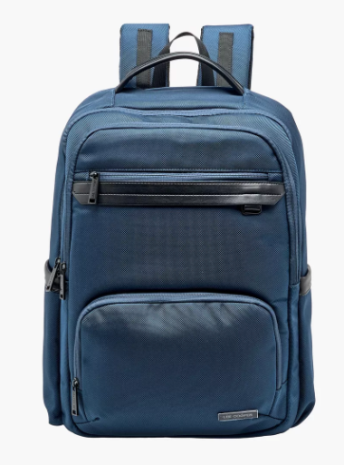 Lee Cooper Textured Backpack with Adjustable Shoulder Straps - Blue