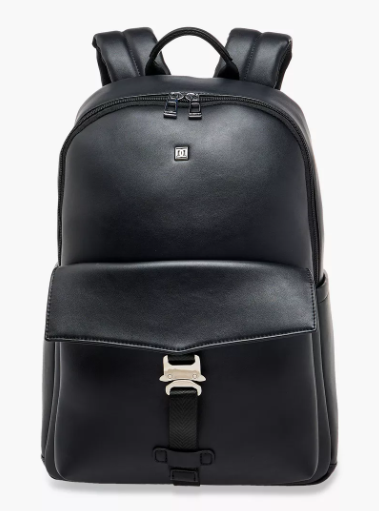Duchini Solid Backpack with Adjustable Shoulder Straps - 31x17x43 cm - Black