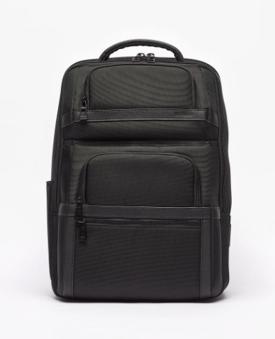 Duchini Textured Backpack with Zip Closure - Black