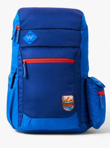 Wildcraft Solid Backpack with Adjustable Shoulder Straps - 21x32x50 cm - Blue