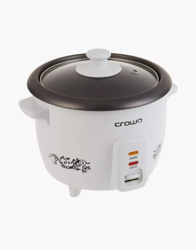 طباخ أرز كراون لاين Rc -168 مع مكواة بخار 300 واط وسعة الطهي 0.6 لتر الحجم 1.0 لتر | RC -168