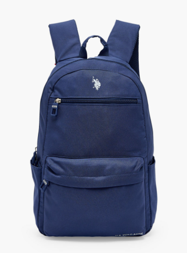 US POLO ASSN. Solid Backpack for Boys 8-13 Years with Zip Closure - 18 inches